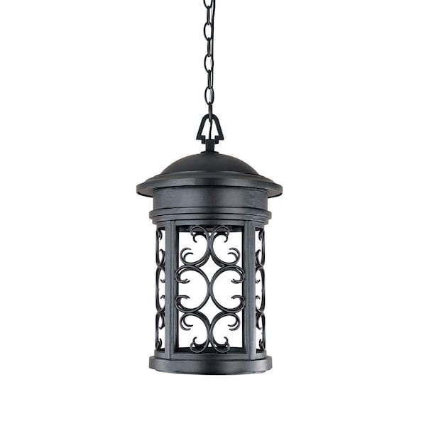 Designers Fountain Ellington 1-Light Oil Rubbed Bronze Outdoor Hanging Lamp with Metal Cage Shade 31134-ORB - main